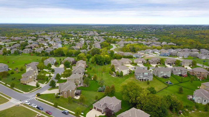 Affordable suburban neighborhood with well-maintained homes