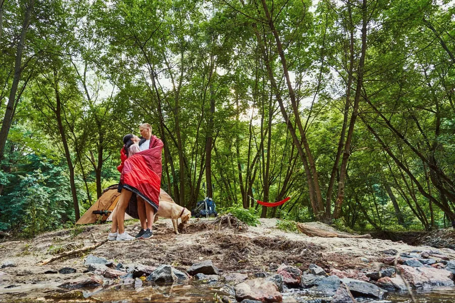 Happy couple enjoying outdoor activities