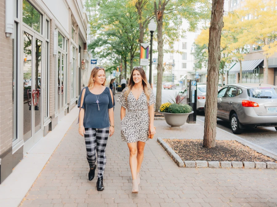 Geneva 3rd Street with boutique shops and tree-lined pedestrian district