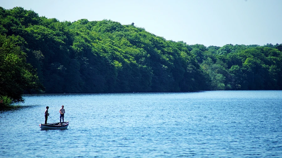 Split Rock Reservoir with forested shoreline reflecting peaceful Morris County setting
