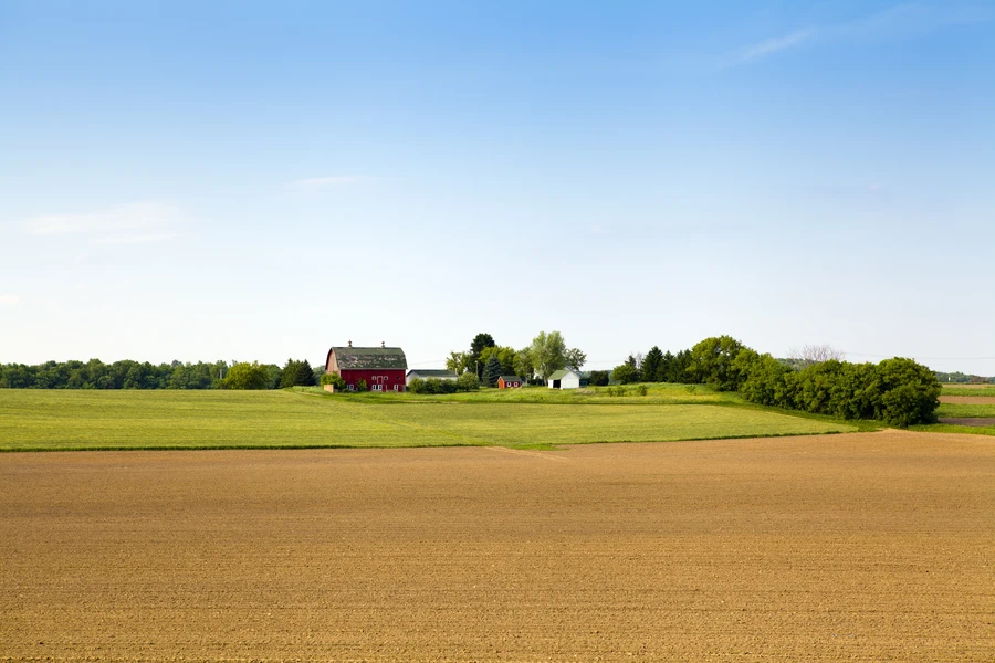 China Grove peaceful rural and agricultural landscape