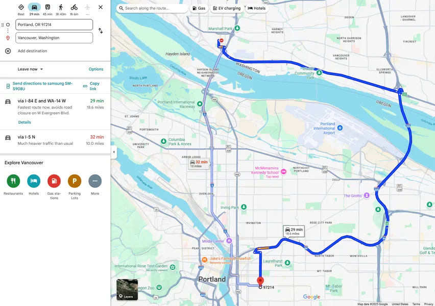 Portland Southeast transit walkability