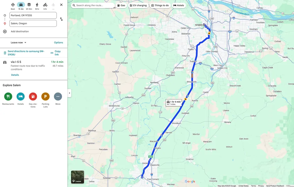 Portland Oregon MAX Light Rail transit