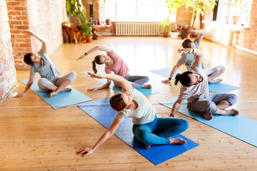 Group yoga class in Philadelphia