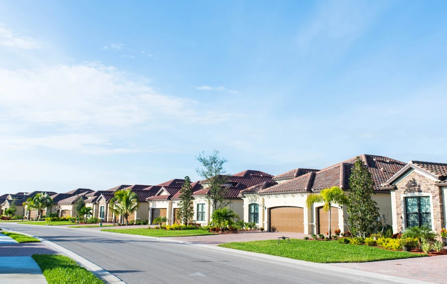 Northwest San Antonio suburban street with modern homes, mature trees, and family-friendly character